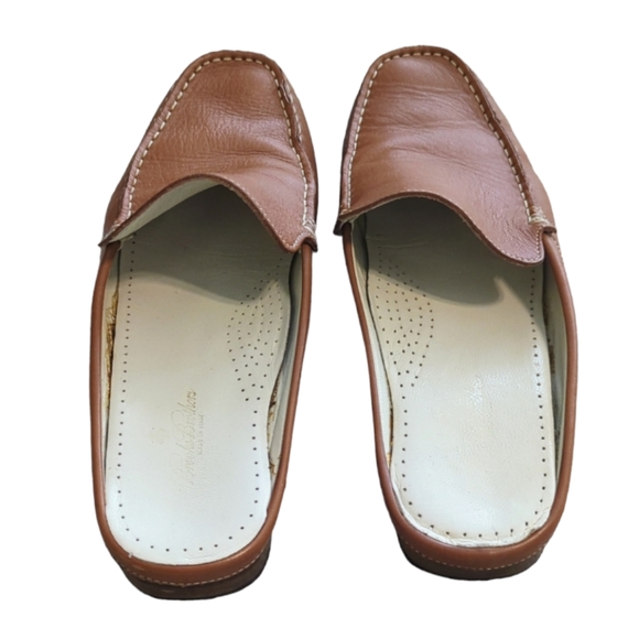 Brooks Brothers Genuine Leather Slide On Loafers Brown Size 9. Made in Italy - Picture 3 of 4